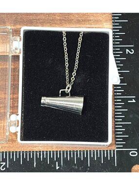 TS Lot of 10 Cheerleading Megaphone Pendant Necklaces NOS in Cases